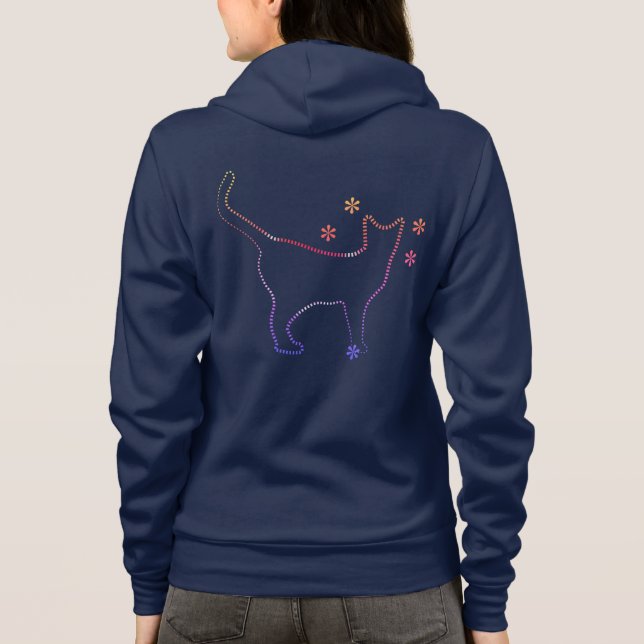 Katzenfrauen Hoodie (Rückseite)