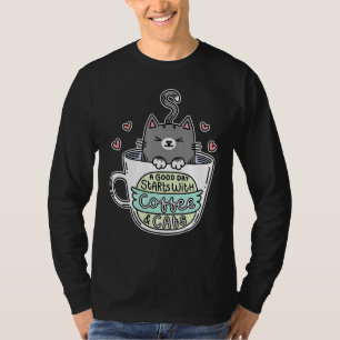 Katzenfrauen Katzen Kaffeekätzchen T-Shirt