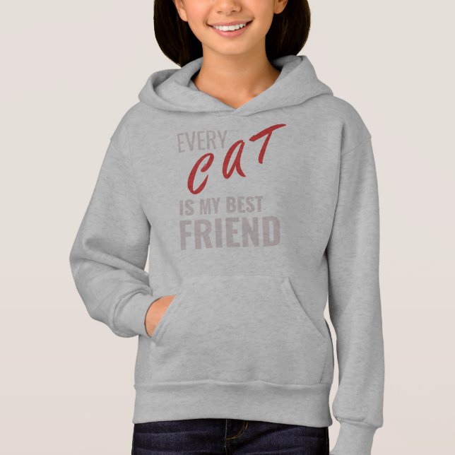 Katzenfreunde zitieren hoodie (Vorderseite)