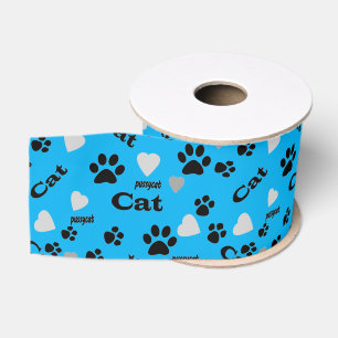 Katzenfußabdrücke Grosgrainband Ripsband