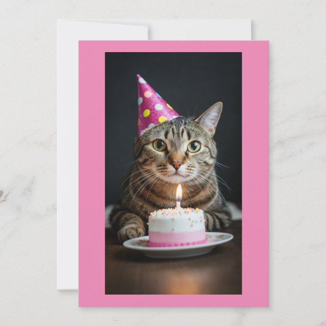 Katzengeburt Einladung (Vorderseite)