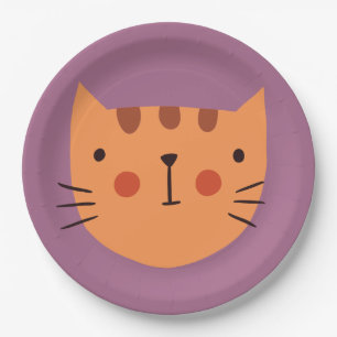 Katzengeburt-Kids-Papier Pappteller
