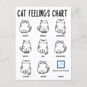 Katzengefühls-Chart Postkarte
