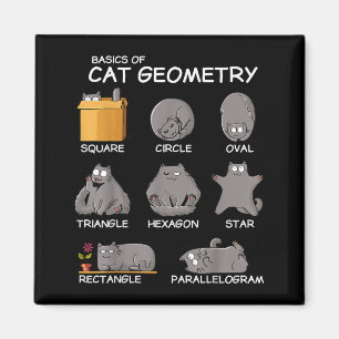 Katzengeometrie Mathe Lustige Katzen Geschenke Für Magnet