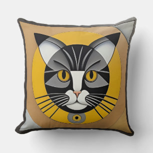 Katzengeometrische Kunst Kissen