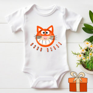Katzengesicht Baby Strampler
