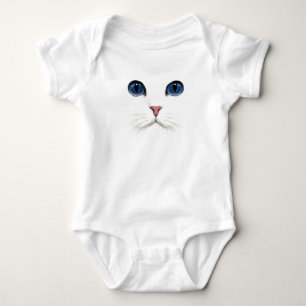 Katzengesicht Baby Strampler