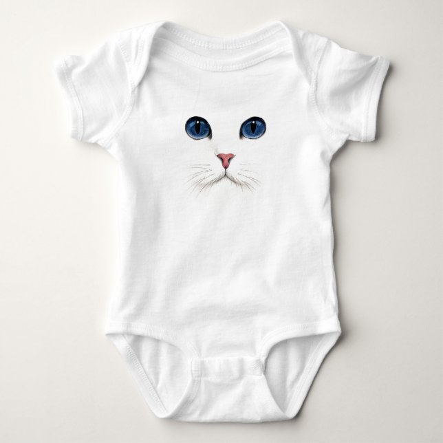 Katzengesicht Baby Strampler (Vorderseite)