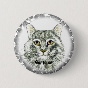 Katzengesicht Button