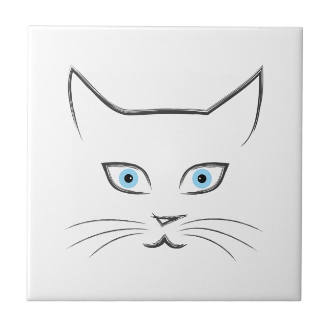 Katzengesicht Fliese (Vorderseite)