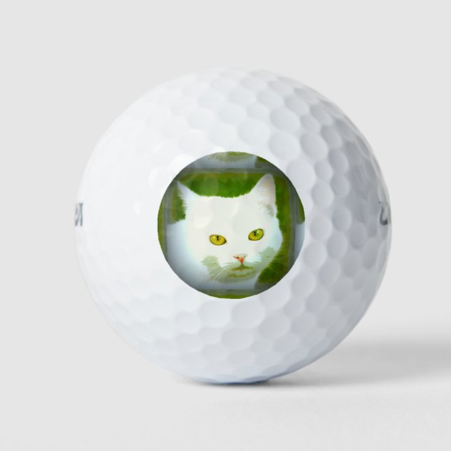 Katzengesicht Golfball (Vorderseite)