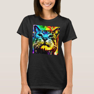 Katzengesicht in tiefer Farbe, bezauberndes Kätzch T-Shirt