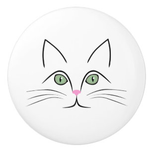 Katzengesicht Keramikknauf