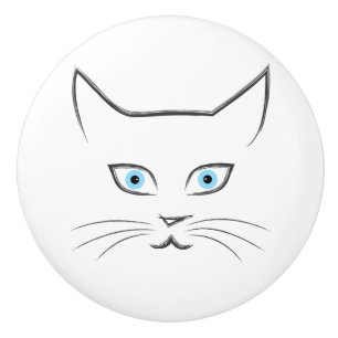 Katzengesicht Keramikknauf