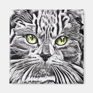 Katzengesicht Magnet