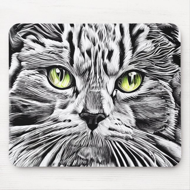 Katzengesicht Mousepad (Vorne)