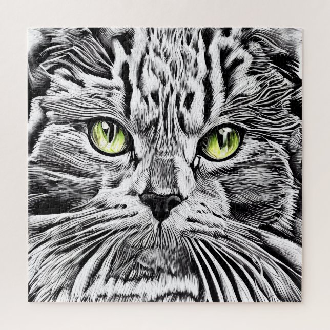 Katzengesicht Puzzle (Vertikal)