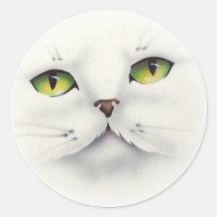 Katzengesicht Runder Aufkleber