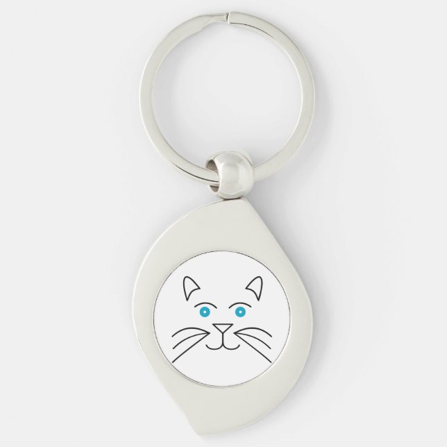 Katzengesicht Schlüsselanhänger (Vorderseite)