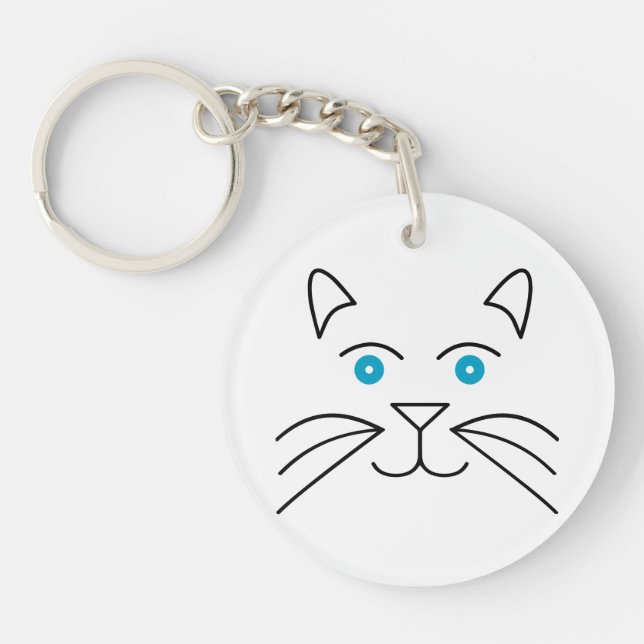 Katzengesicht Schlüsselanhänger (Vorderseite)