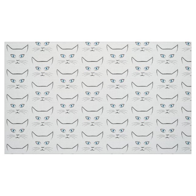 Katzengesicht Stoff (Fat Quarter (45,7 x 55,9 cm))
