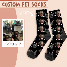 Katzengesicht und Hundegesicht Personalisiert, mit Socken