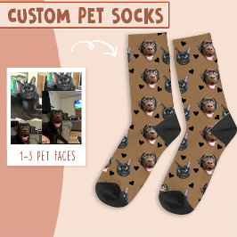 Katzengesicht und Hundegesicht Personalisiert, mit Socken