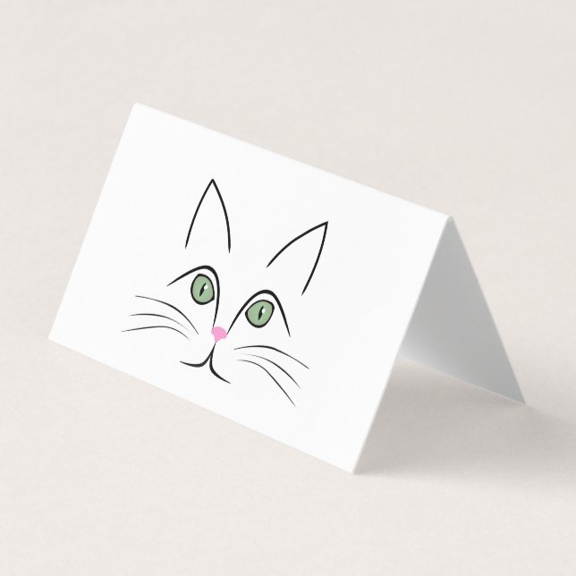 Katzengesicht Visitenkarten (Vorderseite)