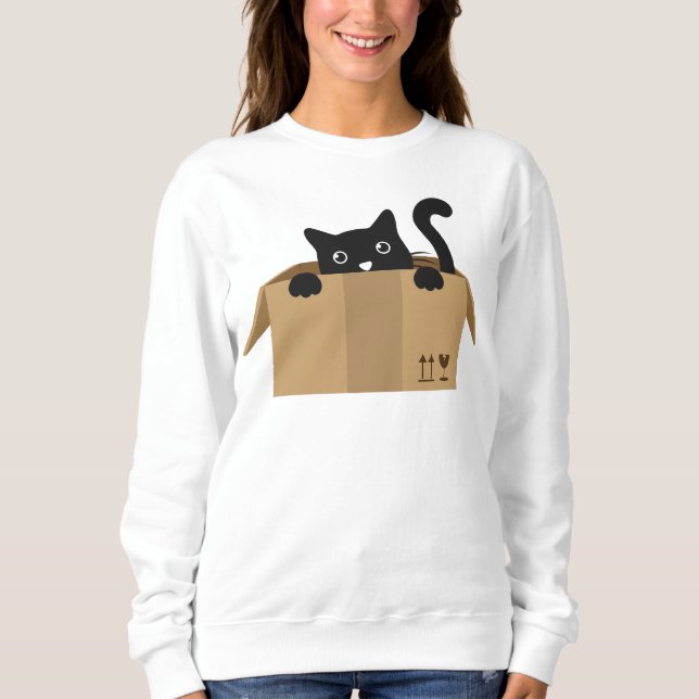 Katzengestaltung im Süße Tier Sweatshirt (Vorderseite)