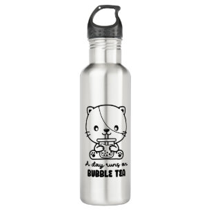 Katzengetränk Blubble Tee, Boba Tea Clipart Edelstahlflasche
