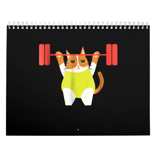 Katzengewicht Lifting Funny Cat Lover Workout Kalender (Titelbild)