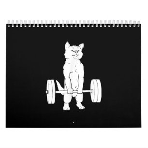 Katzengewicht und Fitnessraum Kalender