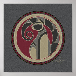 Katzengrauer Hintergrund Poster