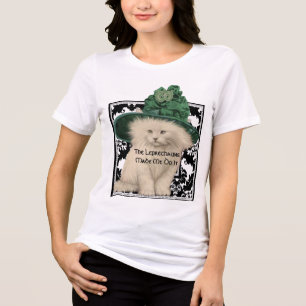 Katzengrüner Hut, der Leprechaun hat mich dazu geb Tri-Blend Shirt