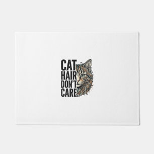 Katzenhaare sind egal Vintage Gravur Katze Shirt D Fußmatte