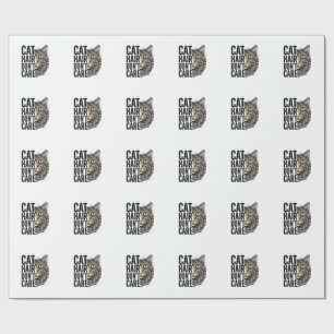 Katzenhaare sind egal Vintage Gravur Katze Shirt D Geschenkpapier