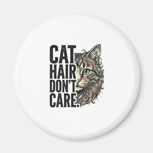 Katzenhaare sind egal Vintage Gravur Katze Shirt D Magnet