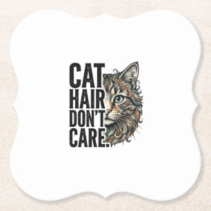 Katzenhaare sind egal Vintage Gravur Katze Shirt D Untersetzer