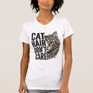 Katzenhaare sind egal, Vintage-Gravur Katzen-Shirt T-Shirt