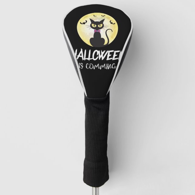 KatzenHalloween kommt Golf Headcover (Vorderseite)