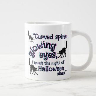 Katzenhalloween, leuchtende Augen Jumbo-Tasse