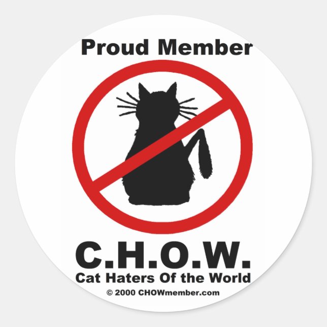 Katzenhasser der Aufkleber der Welt (Vorderseite)