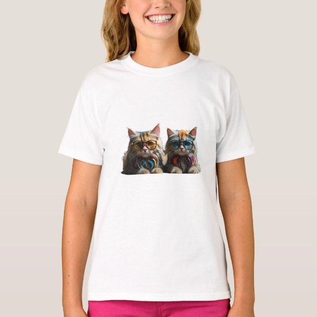 Katzenhemd für Kinder T - Shirt (Vorderseite)