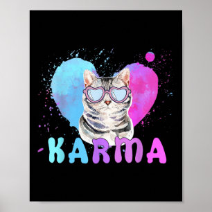 Katzenherz Gestaltungsgeschenke für Mädchen Kinder Poster