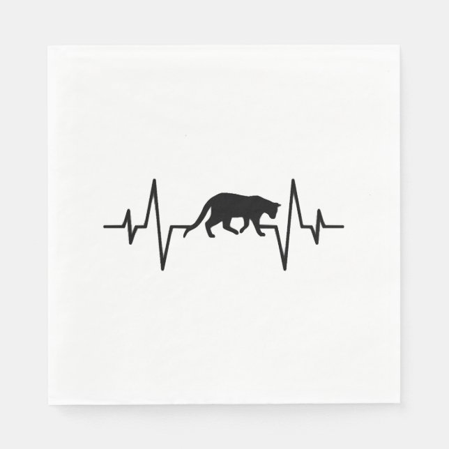 Katzenherz Serviette (Vorderseite)