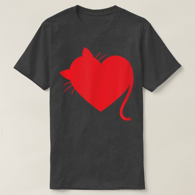 Katzenherz  T-Shirt (Design vorne)