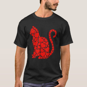 Katzenherz Valentinstag Lustige Katze Kätzchen Kin T-Shirt