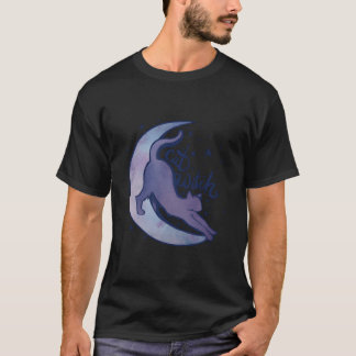 Katzenhexe Mond Kitty Katzen Lila Mondkind T-Shirt