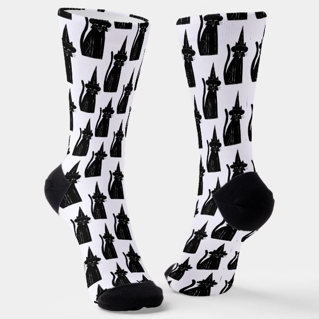 Katzenhexe Socken (Gewinkelt)