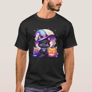 Katzenhexe Süße Katze Halloween T-Shirt